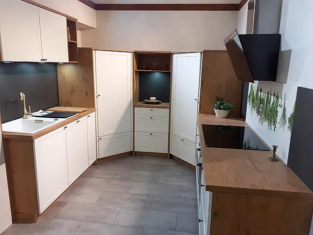 Moderne Landhausküche Weiß seidenmatt