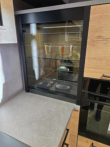 Moderne Einbauküche gemütlich &amp; hell Eiche NB Holzoptik L-Form-Küche