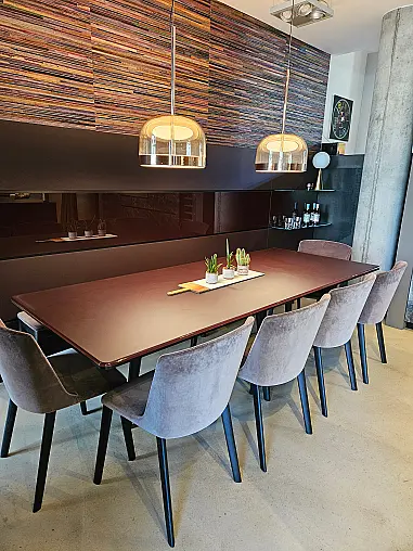 DRIADE Glas-Eßtisch, Stühle und Bank