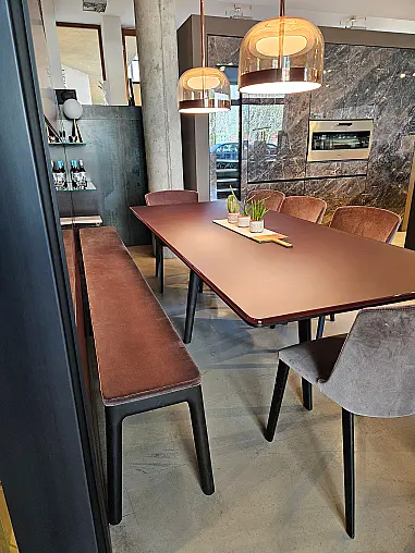 DRIADE Glas-Eßtisch, Stühle und Bank