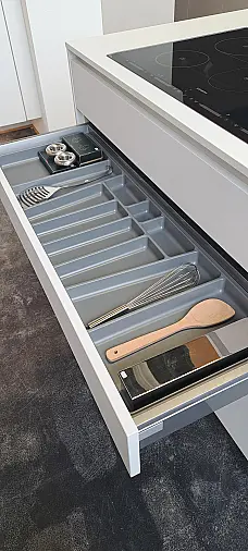 Easytouch Lacklaminat Alpinweiß mit Eiche Sierra Elementen