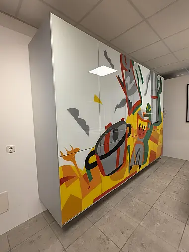 Hochschrankblock Modern mit Designglasfront