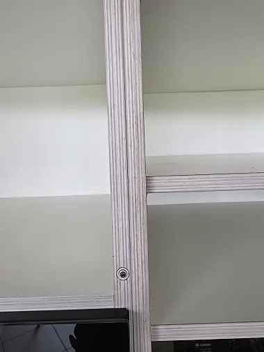 Hochschrankblock Modern in Edelstahloptik mit Seitenverkleidungen in 12mm echt Edelstahl