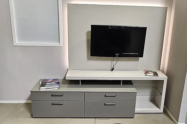 TV Modul Easytouch Sand und Taupe inkl. Beleuchtung