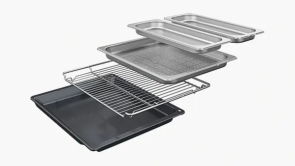 Serie 8, Einbau-Kompaktbackofen mit Dampffunktion, 60 x 45 cm, Schwarz