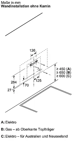 Siemens iQ300 Umluft-Wandhaube 80cm Klarglas schwarz bedruckt LC87JFN60