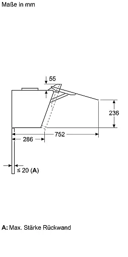 Siemens iQ300 Umluft-Wandhaube 80cm Klarglas schwarz bedruckt LC87JFN60