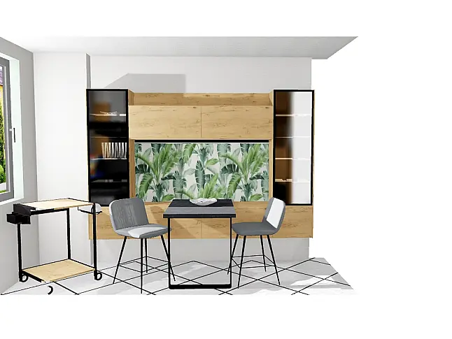 moderne Küche in Holz-Optik (Nr.12)