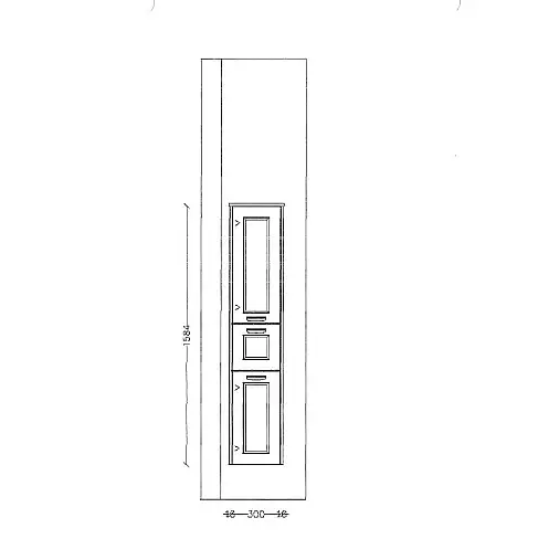 Exklusives Badezimmer / Waschtisch / Alibert / Midi-Schrank - LED-Beleuchtungen - Quarzstein-Platte