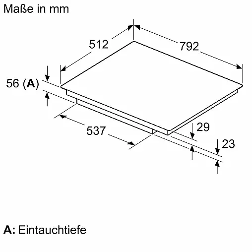 Induktionskochfeld 80 cm flächenbündig (integriert) - NEU