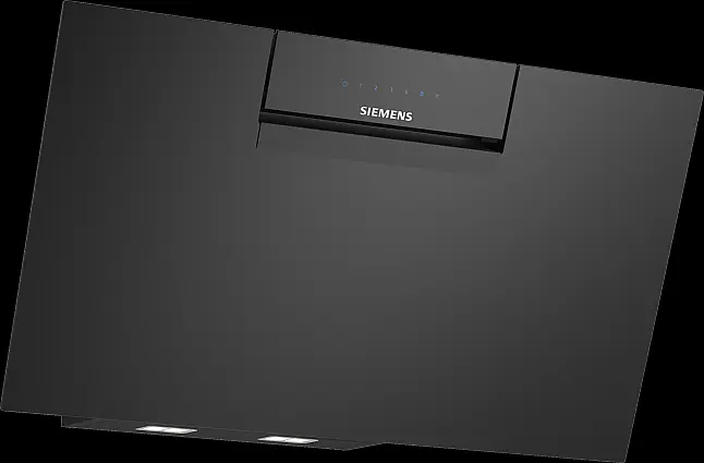 Siemens iQ300 Umluft-Wandhaube 80cm Klarglas schwarz bedruckt LC87JFN60