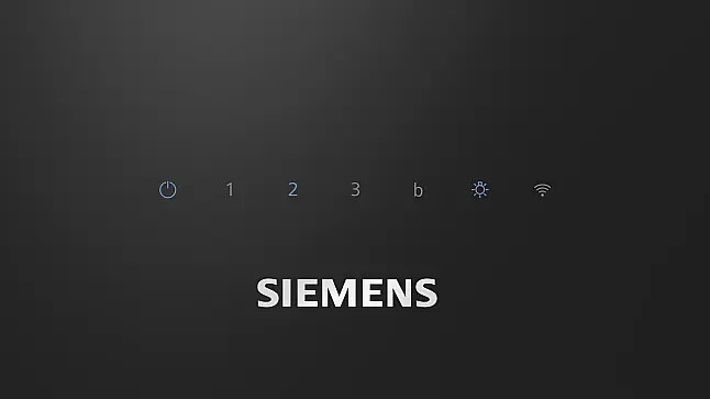Siemens iQ300 Umluft-Wandhaube 80cm Klarglas schwarz bedruckt LC87JFN60