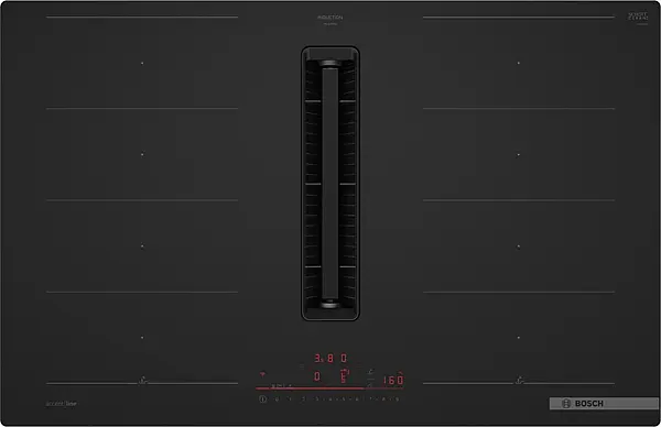 NEU - OVP - Bosch PXL82BH26E Bosch accentline Serie 6 Kochfeld mit Dunstabzug (Induktion) 80 cm Mattschwarz, flächenbündig (integriert)