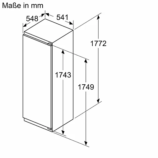 178er Einbaukühlschrank mit Gemüsefach