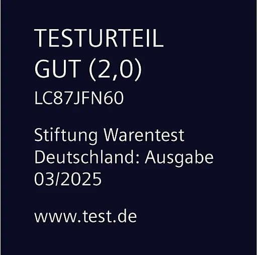 Siemens iQ300 Umluft-Wandhaube 80cm Klarglas schwarz bedruckt LC87JFN60