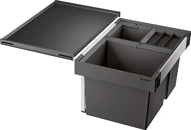 Müllsystem von Blanco 3-Fach für 60er Schrank mit vorhandenem Frontauszug bzw. Schublade