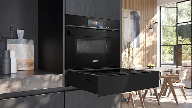 iQ700 Dampfschublade 59 x 14 cm Schwarz, Edelstahl BD911C1B0