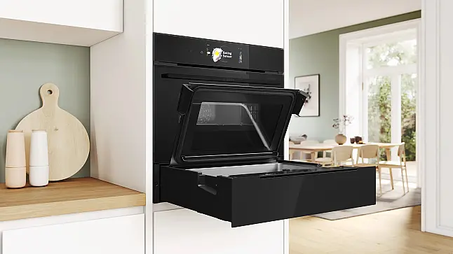 Serie 8 Dampfschublade 59 x 14 cm Schwarz BDC9111B0