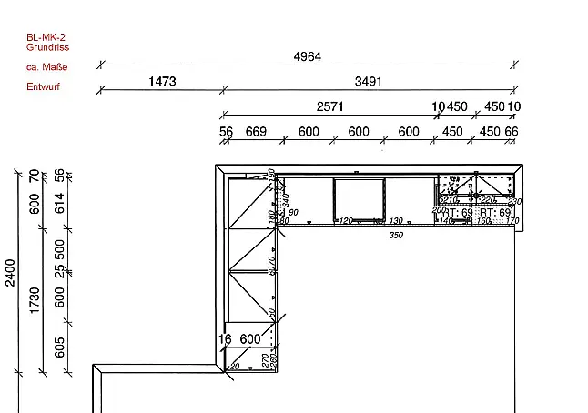 Stilvolle Eleganz in L-Form (inkl. Eck-Highlight)