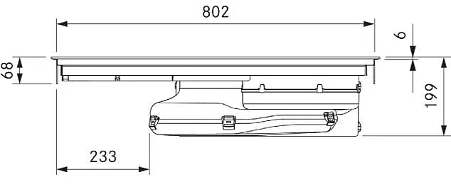 BORA X Pure PUXU2R Rough (Matt) Flächeninduktions-Kochfeld mit integriertem Kochfeldabzug - Umluft