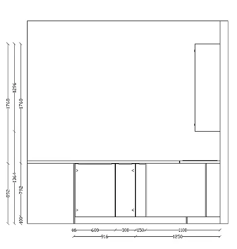 Einzigartige Messeküche / Küchen-Wohnzimmer-Kombination - Lackfront - XL-Schränke - Glas-Hängeschränke- viel LED-Beleuchtung