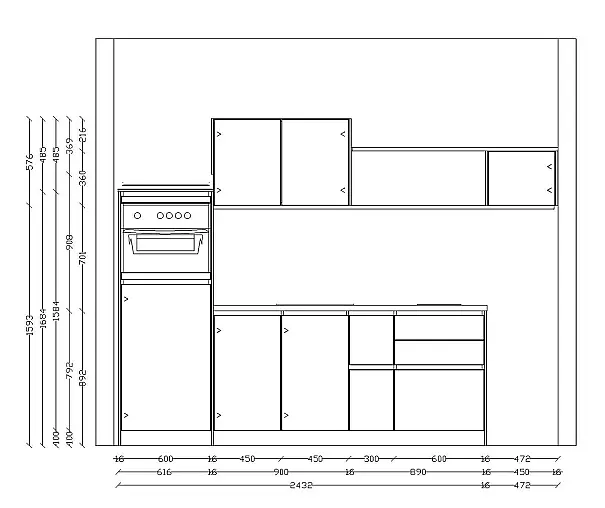 Exklusive Messeküche - Grifflos - Sitzplatz - XL Unterschränke - LED Beleuchtung