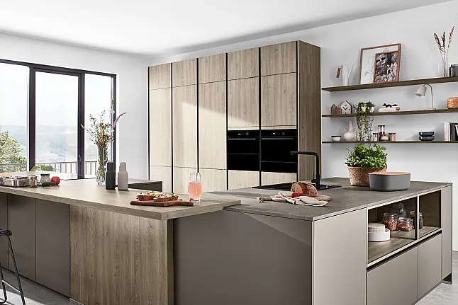 Eiche Bergamo Nachbildung + Schiefergrau