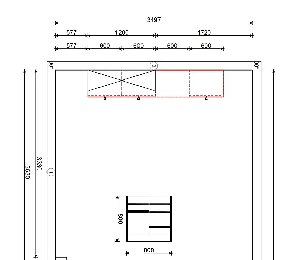 Exklusive Wohnwand / Sideboard / TV-Board - LED-Beleuchtungen