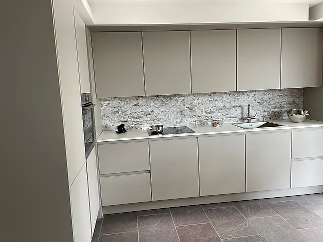 SieMatic SLC - LSZ grifflos  smartlaque NEU kieselgrau samtmatt