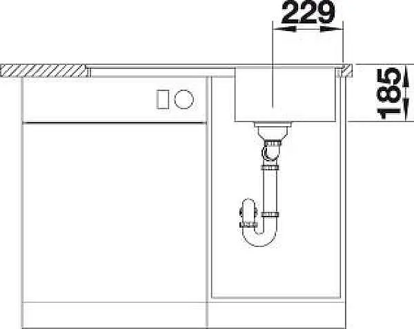 Keramikspüle für flächenbündigen Einbau