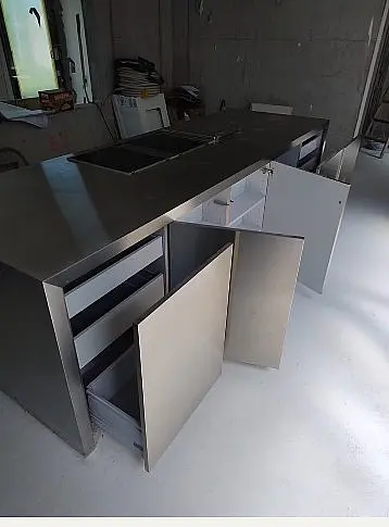 Gebraucht: Kücheninsel Kochinsel Blanco SteelArt Edelstahl Designelement Bulthaup