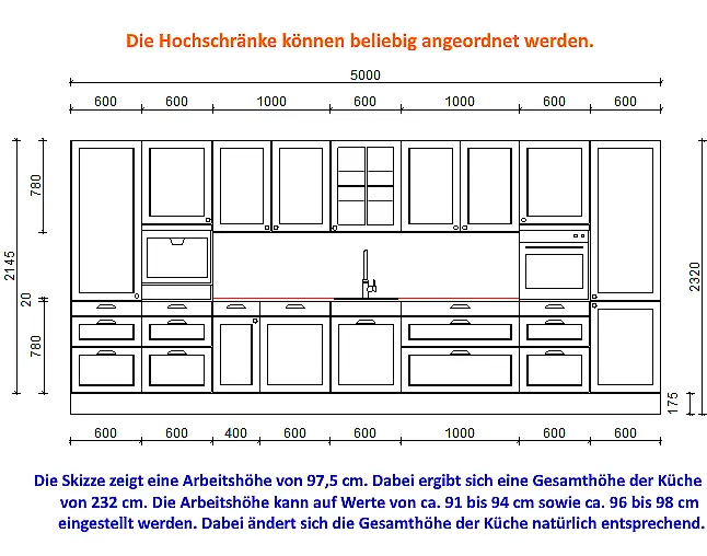 AUCH DIE GERÄTEAUSSTATTUNG IST TRAUMHAFT: Top Kombidampfbackofen, Einbau-Kaffeeautomat, Wärmeschublade, NoFrost-Gefrierer, 2-Zonen-Weinkühler, berbel Performance-Muldenlüfter mit permalyt-Filter. FLEXIBEL AUFSTELLBAR! Upgrade Blanco-Wassersystem möglich!