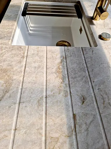 Moderne Ballerina Designküche mit Smartglas