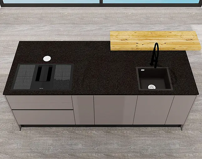 TOP-GERÄTEAUSSTATTUNG: Kombi-Dampfgarer mit Klimagaren und Bratautomatik, Kaffeeautomatik &amp; XXL-Geschirrspüler | Wärmeschublade | berbel Muldenlüfter + Induktion + permalyt und Kühlschrank mit Frische-Schubladen &amp; Gefrierer | 2-Zonen-Weinklimaschrank