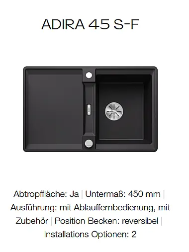 ADRIA 45 S-F in matt schwarz
