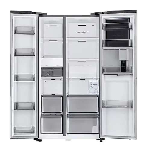Samsung Side-by-Side RH69B8021B1 | 645 L | Dual Ice Maker | Black Steel