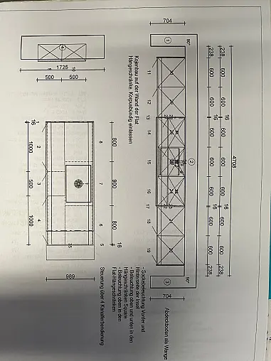 Glas-Optik in Titano Matt, abgesetzt in Eiche und eine Arbeitsplatte aus Quarzstein Epic Black