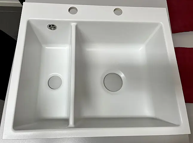 Keramikspüle in polar