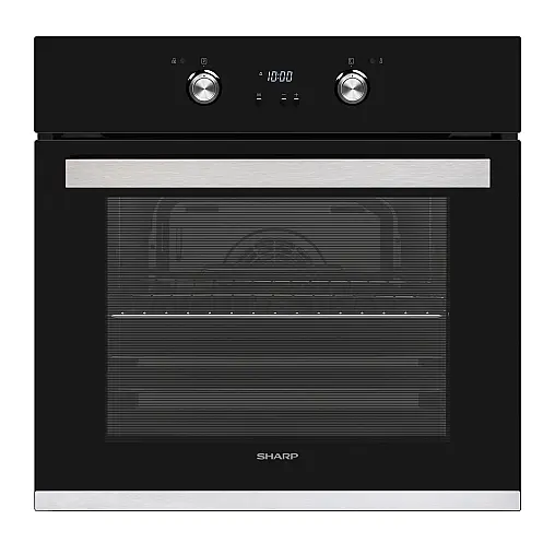 Sharp Einbau-Backofen K-61D27BM1-FR Pyrolyse 72 L schwarz A