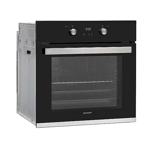 Sharp Einbau-Backofen K-61D27BM1-FR Pyrolyse 72 L schwarz A