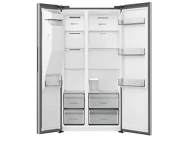 Hisense Side-by-Side RS5P528STIE Total NoFrost, 528 L, Edelstahl