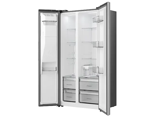 Hisense Side-by-Side RS5P528STIE Total NoFrost, 528 L, Edelstahl