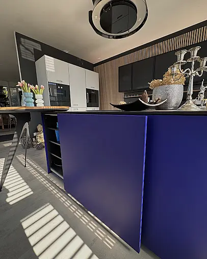 Ultramarin samtmatt/Glas matt kristallgrau