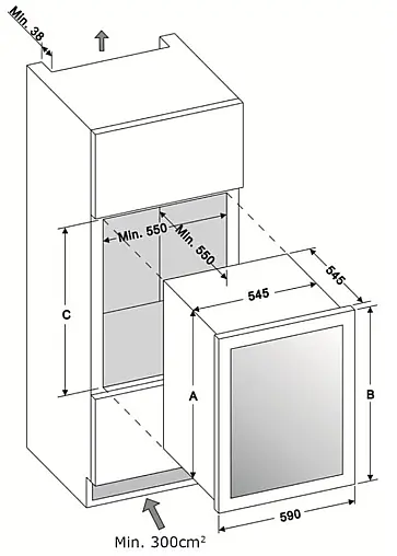 EINBAU-WEINKÜHLER WK 341 212 S