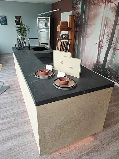 "Del Curto Woodmark Kitchen" Außergewöhnliche Kücheninsel mit Hirnholz Wangen