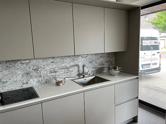 SieMatic SLC - LSZ grifflos  smartlaque NEU kieselgrau samtmatt