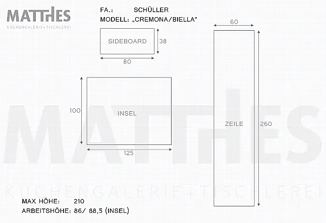 Moderne Insellösung +++inklusive BORA-Kochfeld und SIEMENS-Backofen+++