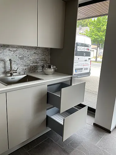 SieMatic SLC - LSZ grifflos  smartlaque NEU kieselgrau samtmatt