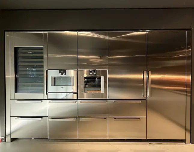 Hohe Schränke Boffi Modell "Programma Standard" aus Edelstahl Gaggenau + SubZero