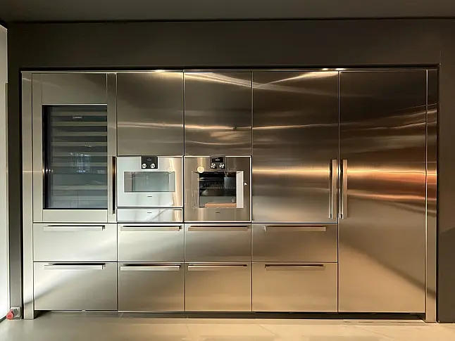 Hohe Schränke Boffi Modell "Programma Standard" aus Edelstahl Gaggenau + SubZero